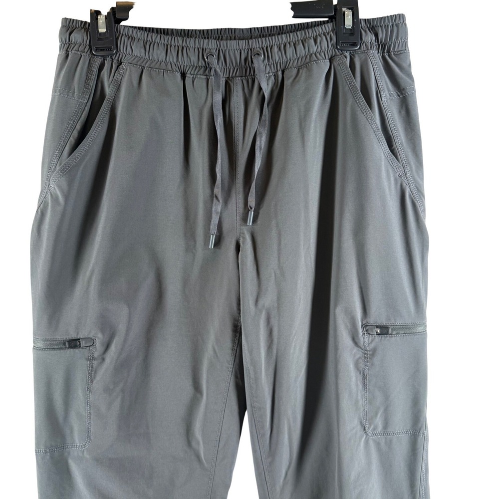 Eddie Bauer Fleece‎ Lined Cargo Joggers 6 Gray Winter Hiking Pants 23951056